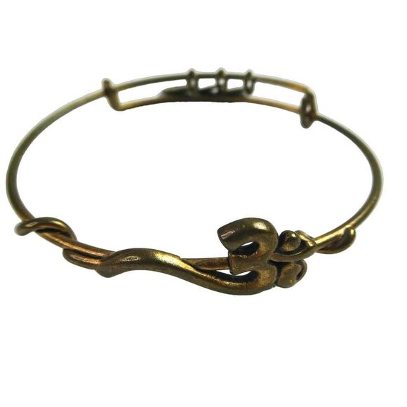 ALEX AND ANI Jewelry - Alex and Ani Spiritual Armour Om Rafaelian Gold-Tone Wire Bangle Bracelet Yoga